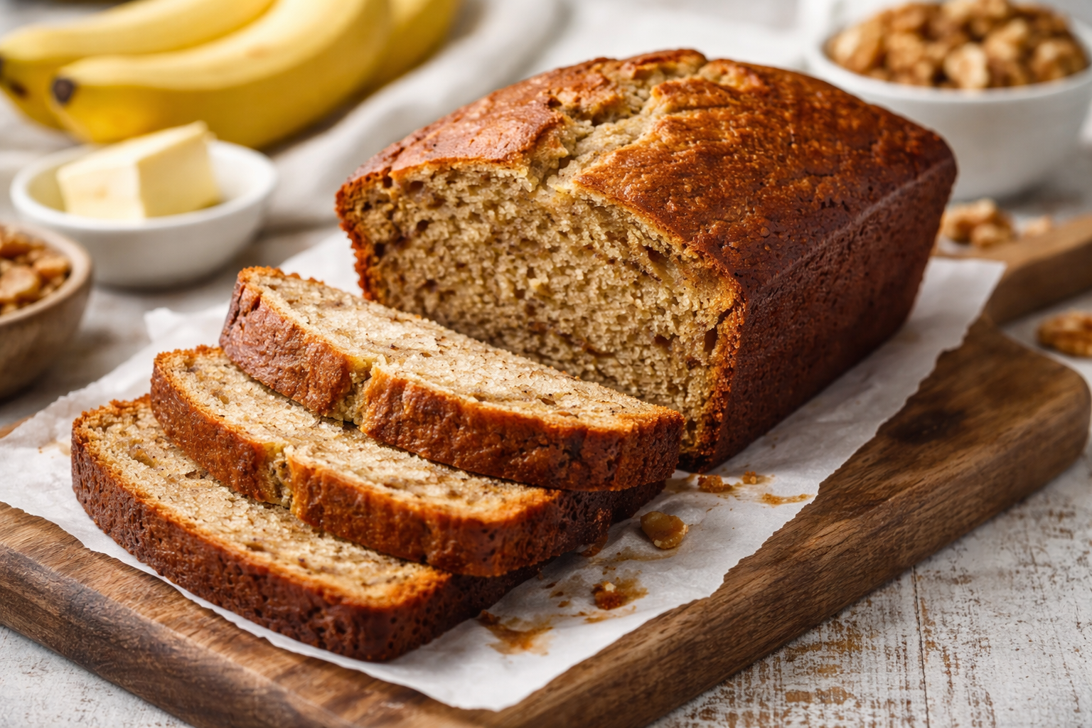 Moist Homemade Banana Bread Recipe